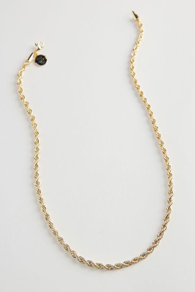 King Ice 5mm 14K Gold Rope Chain Necklace Urban Outfitters Canada