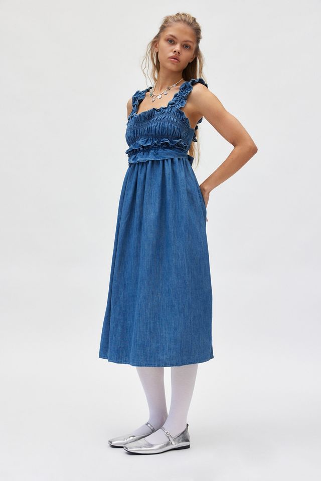 ワンス・アポン・ア・タイム 4kブルーレイフルスリップスチールブック(輸入品) Kimchi Blue Kenzie Empire Waist Bow Back Denim Maxi Dress | Urban