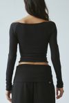 Out From Under Cotton Compression Boatneck Long Sleeve Top