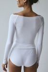 Out From Under Cotton Compression Boatneck Long Sleeve Top