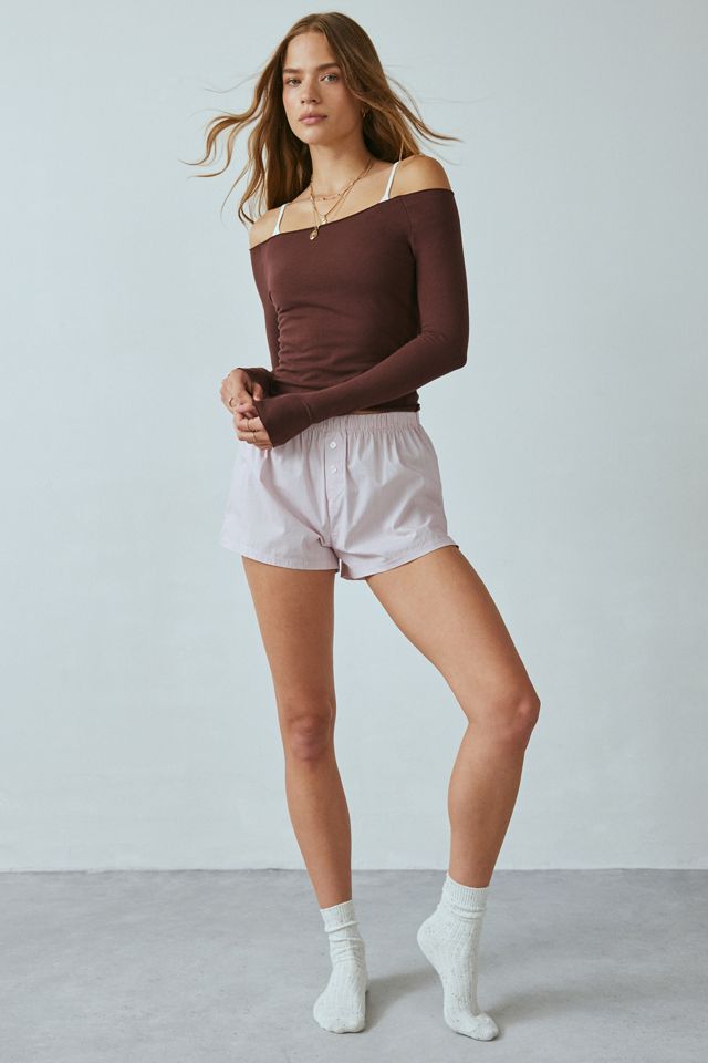 Out From Under Cotton Compression Boatneck Long Sleeve Top