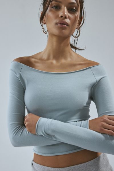 Out From Under Cotton Compression Boatneck Long Sleeve Top
