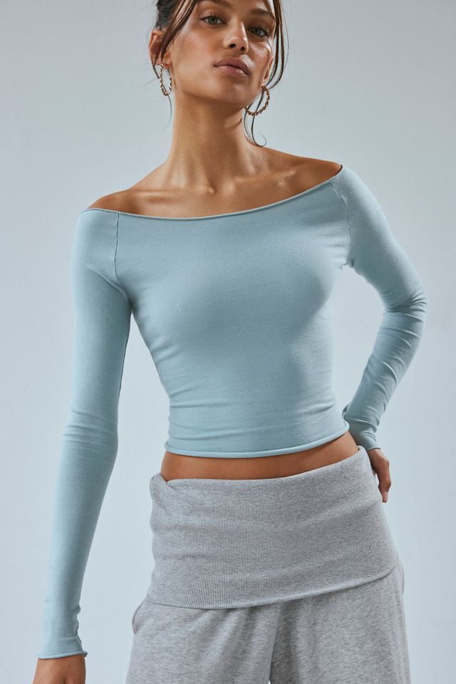 Out From Under Cotton Compression Boatneck Long Sleeve Top