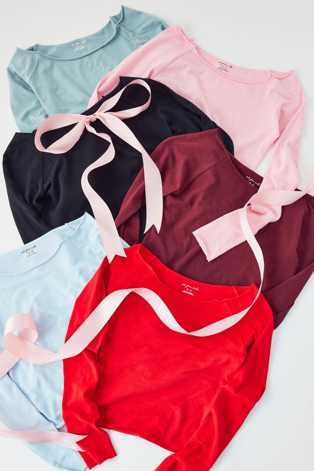 Out From Under Cotton Compression Boatneck Long Sleeve Top