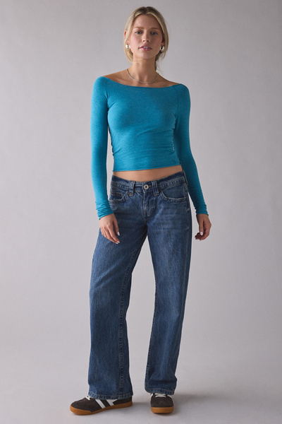 Out From Under Cotton Compression Boatneck Long Sleeve Top