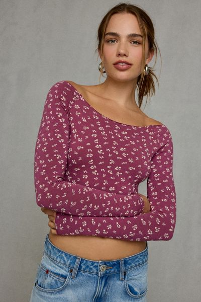 Out From Under Cotton Compression Boatneck Long Sleeve Top
