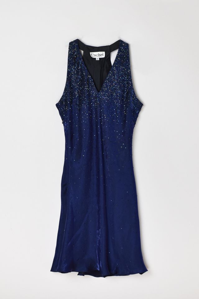 beaded y2k dress Y2K Beaded Lace Trim Slip Dress – Calico main image 1