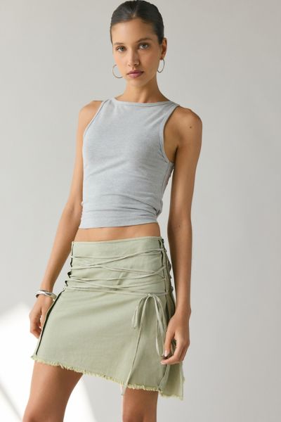 【pain or pleasure】NYMPH SKIRT NIX MINI SKIRT beige - PAIN OR PLEASURE