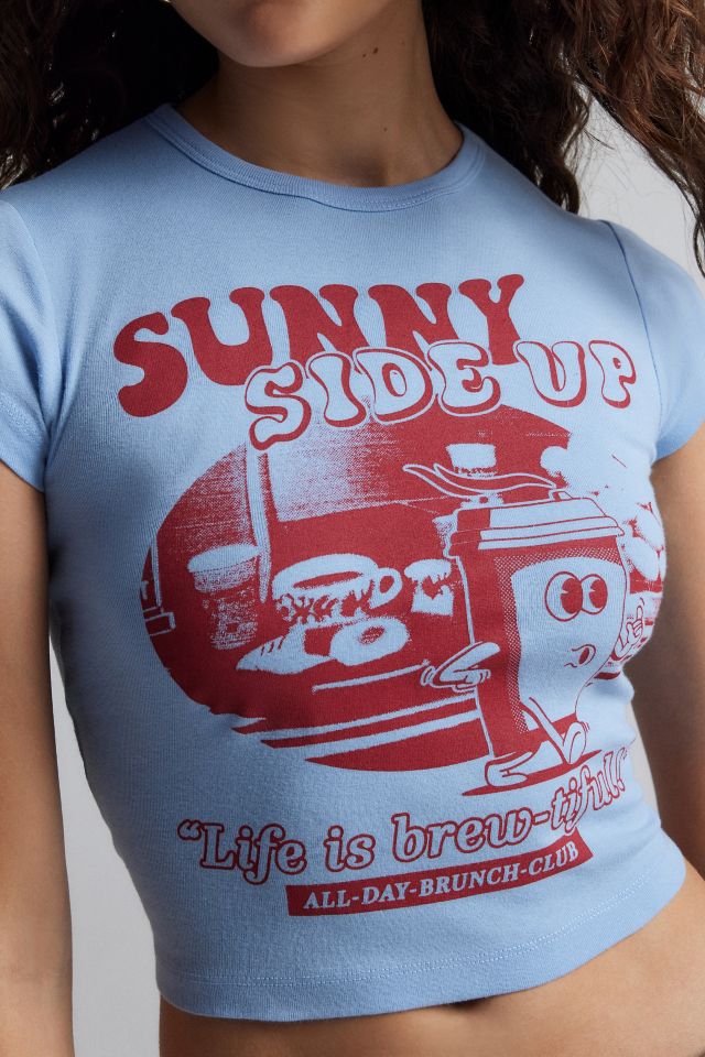 Sunny Side Up Graphic Baby Tee #2