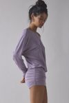 Silence + Noise Destin Dolman Off-The-Shoulder Mini Dress