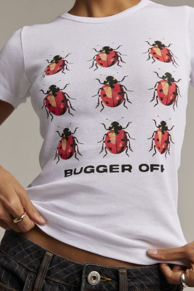Basic Pleasure Mode Ladybug Bugger Off Graphic Baby Tee