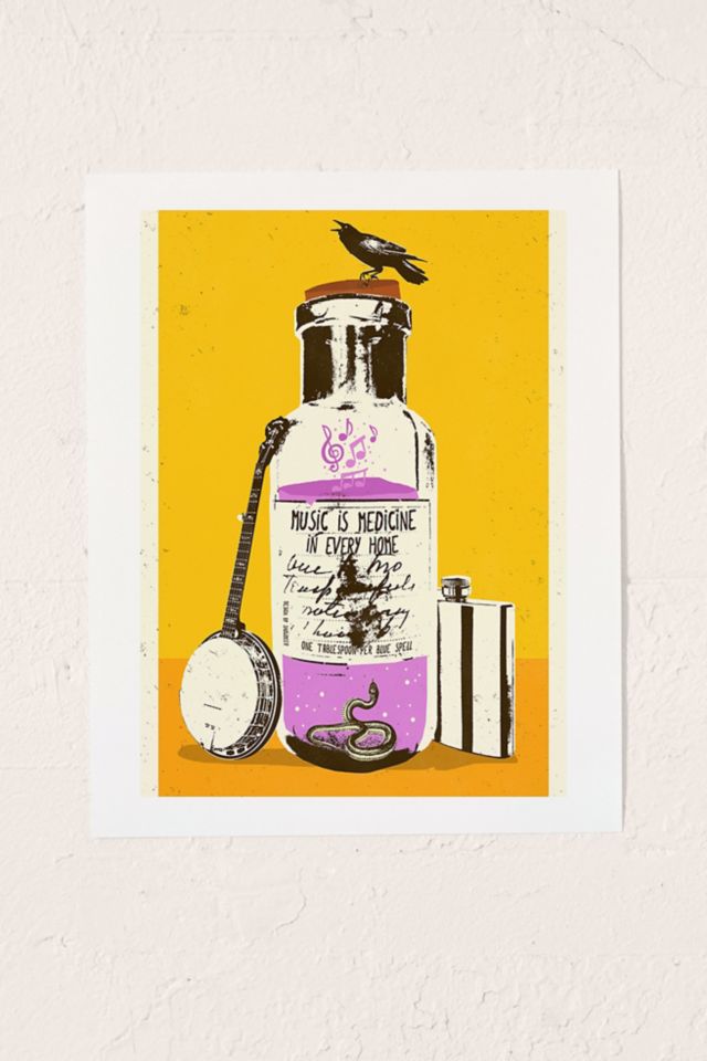 Showdeer MUSIC IS MEDICINE Art Print #1