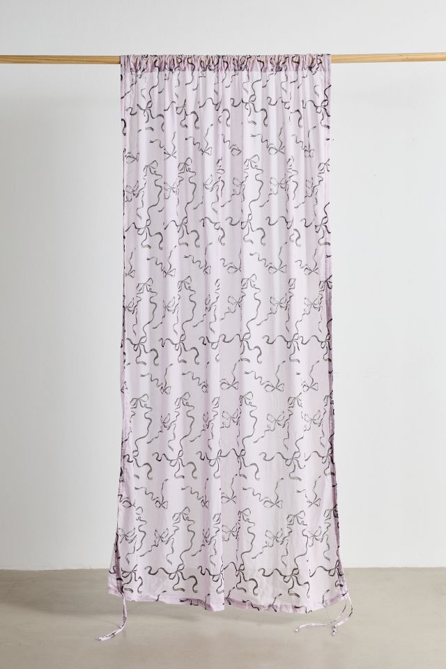 Roman Shade Printed Bows Window Panel #1