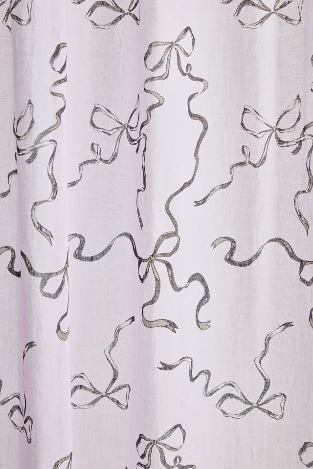 Roman Shade Printed Bows Window Panel #3