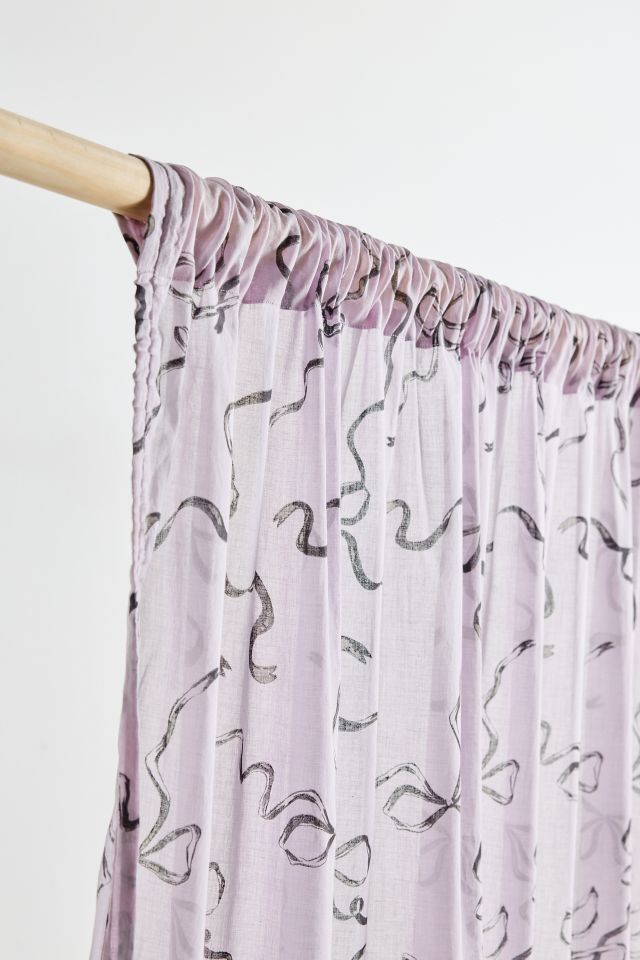 Roman Shade Printed Bows Window Panel #4