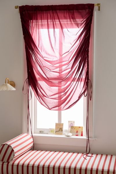 Urban Outfitters Roman Shade Window Panel In Bright Red At