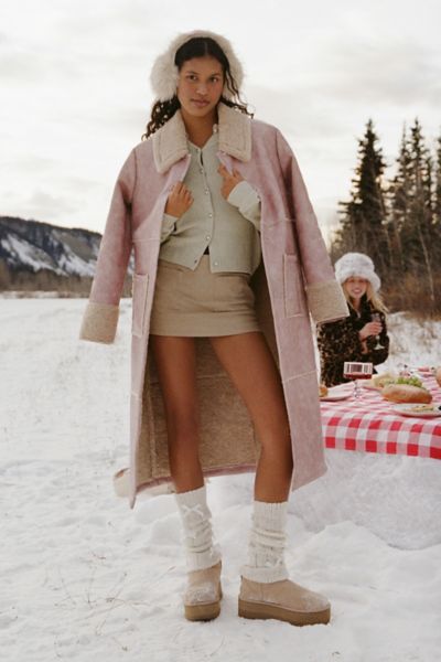 Pink fluffy jacket urban outfitters sale
