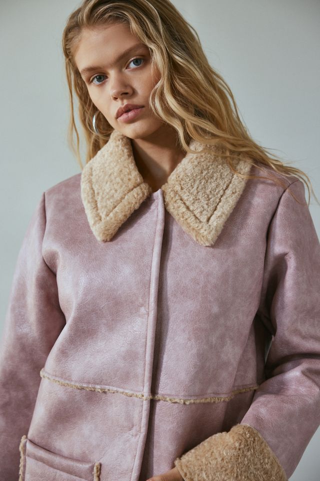 Kimchi Blue Delilah Faux Fur Trim Longline Coat #2