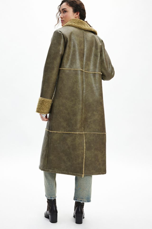 Kimchi Blue Delilah Faux Fur Trim Longline Coat #2