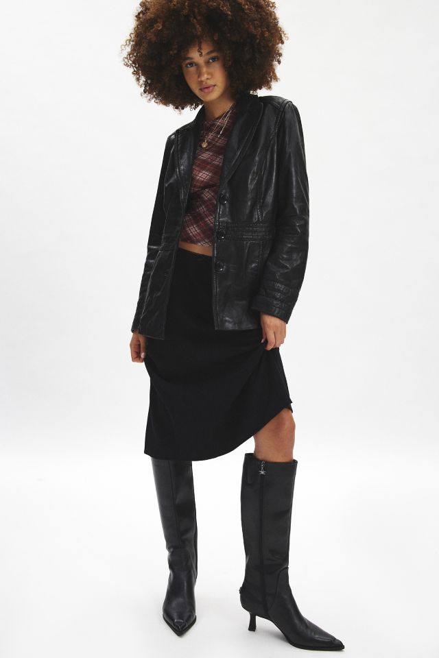 Vintage By UO Leather Blazer #3