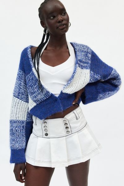 BDG LEWIS CARDIGAN IN BLUE, WOMEN'S AT URBAN OUTFITTERS 