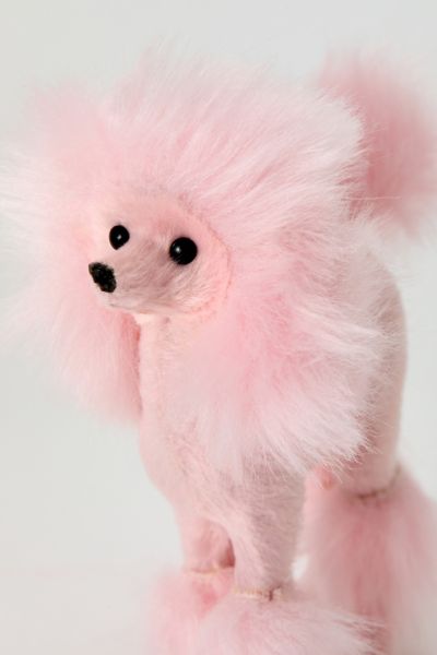 Furry Pink Poodle Ornament