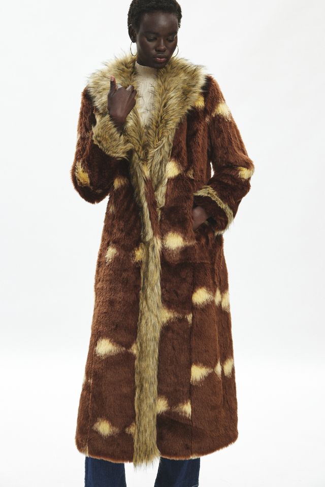 Silence + Noise Lexi Faux Fur Trim Longline Coat #1