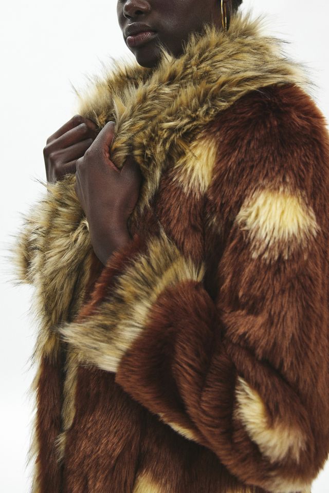 Silence + Noise Lexi Faux Fur Trim Longline Coat #2