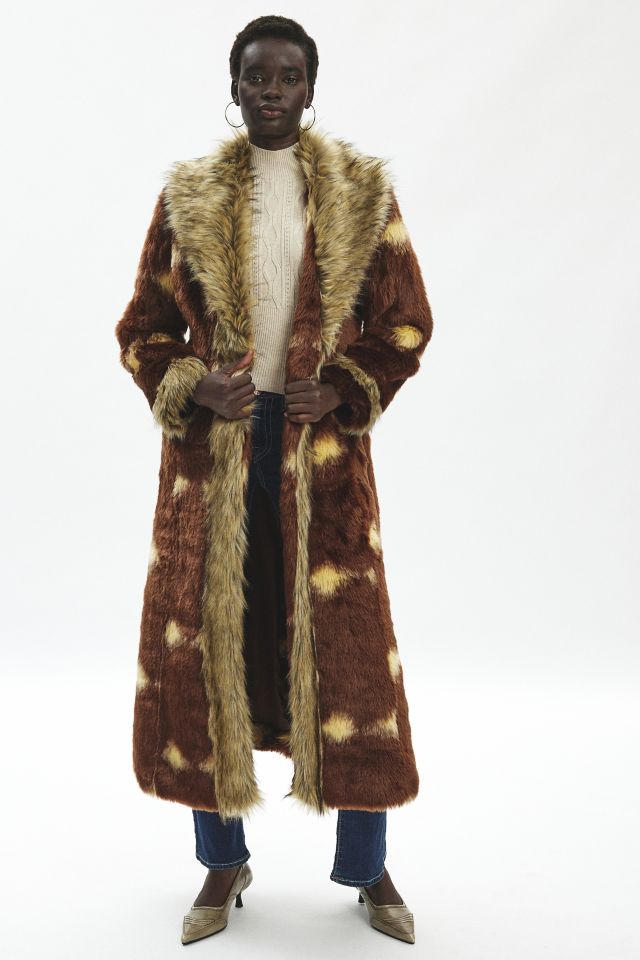 Silence + Noise Lexi Faux Fur Trim Longline Coat #4