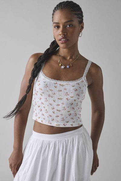Out From Under Angie Pointelle Cami In Cream, Women's At Urban Outfitters