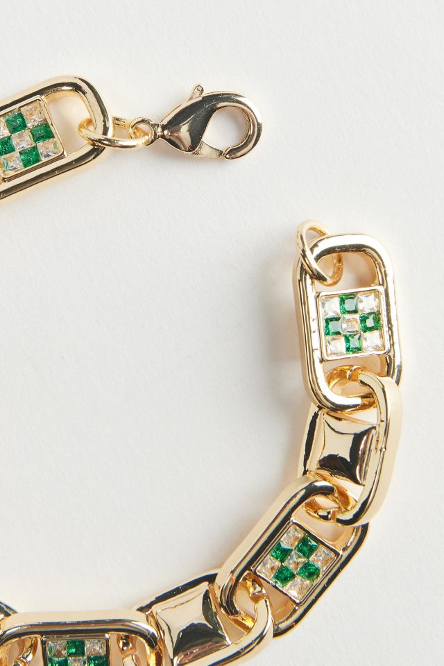 Soren Check Charm Link Bracelet #1