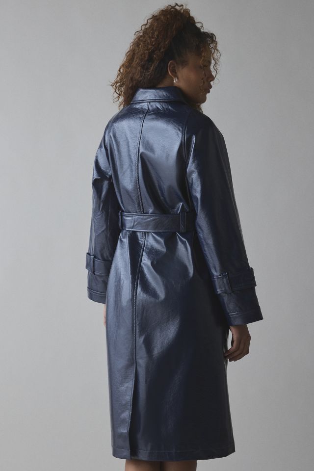 Hosbjerg Ray Tori Faux Leather Trench Coat #3
