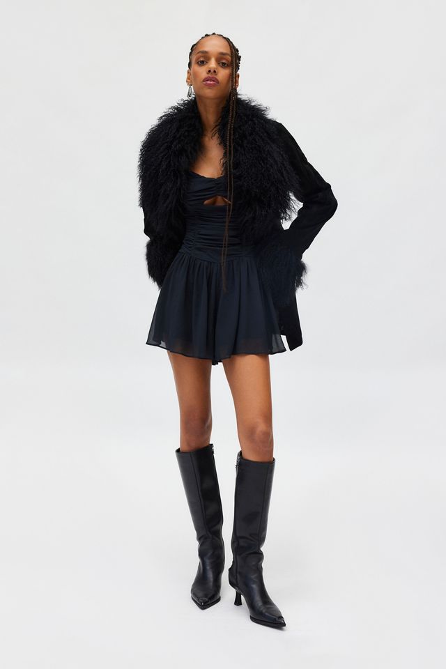 Kimchi Blue Diana Ruched Drop Waist Romper Urban Outfitters Canada