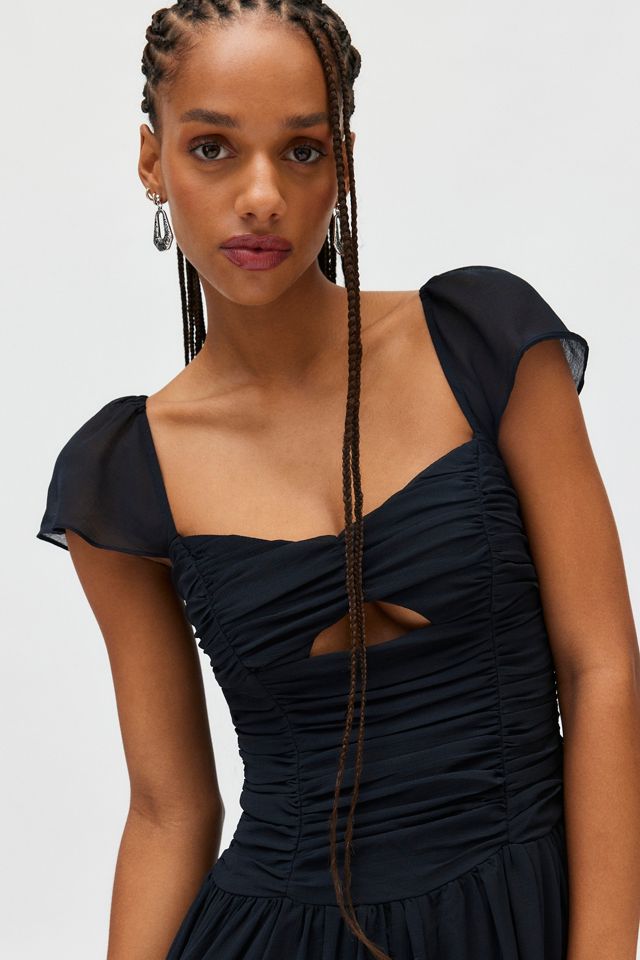 Kimchi Blue Diana Ruched Drop Waist Romper Urban Outfitters Canada