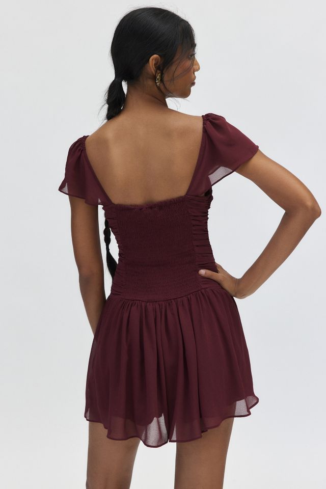 Kimchi Blue Diana Ruched Drop Waist Romper #3