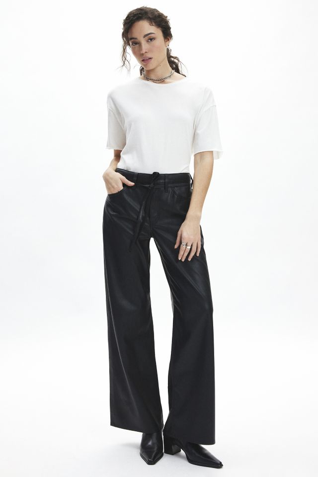 Levi's® XL Straight Tie Waist Faux Leather Pant #1