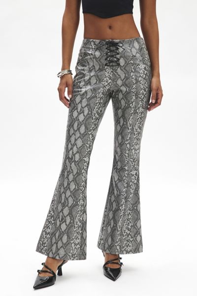 Ecote Monty Snakeskin Low Rise Bootcut Pant