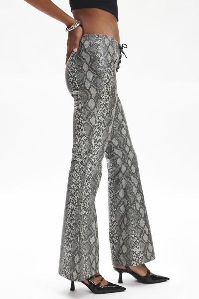 Ecote Monty Snakeskin Low Rise Bootcut Pant