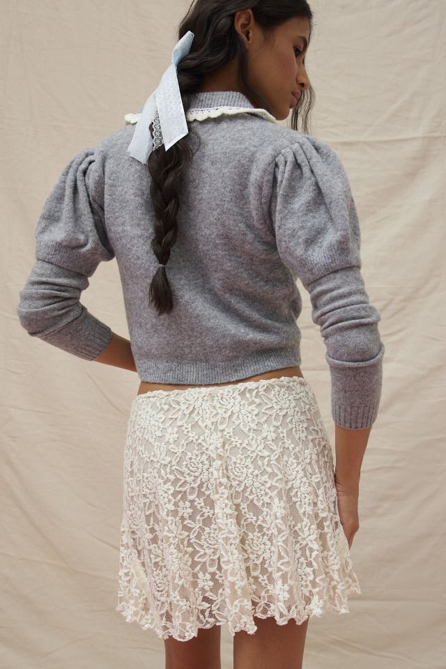 Mini-jupe en Dentelle Karina Kimchi Blue #3