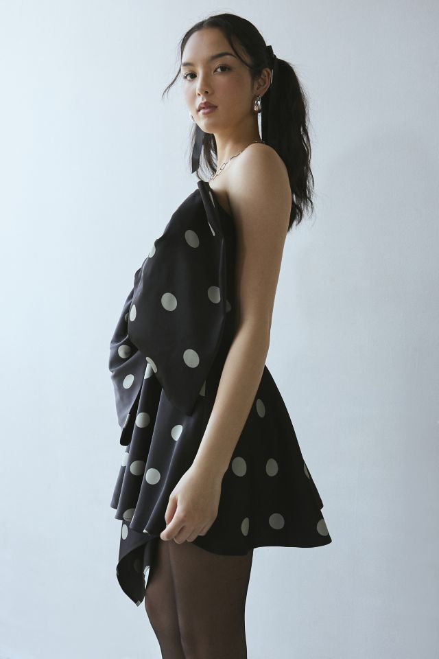 Bardot Brydie Bow Front Polka Dot Mini Dress #2