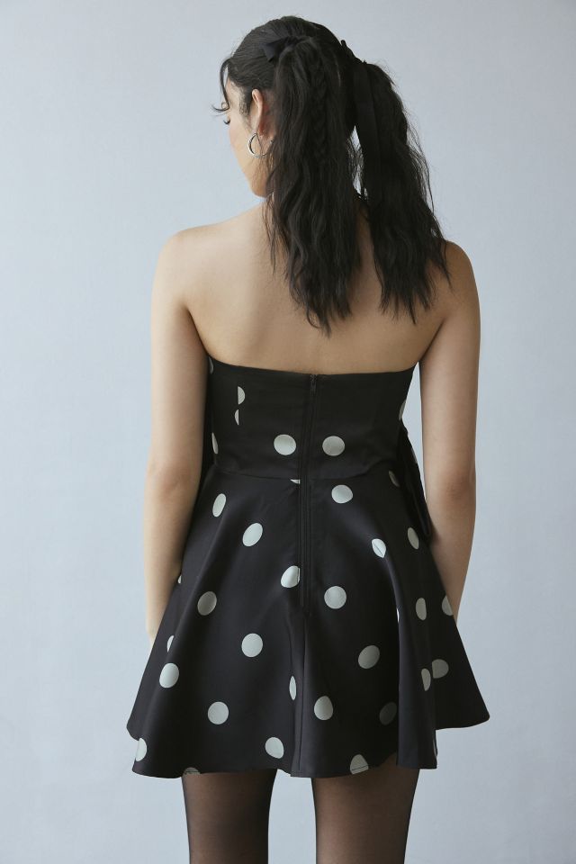 Bardot Brydie Bow Front Polka Dot Mini Dress #3