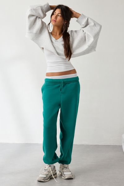 Out From Under Try Me Slim Jogger Sweatpant In Bright Green, Women's At Urban Outfitters In Green