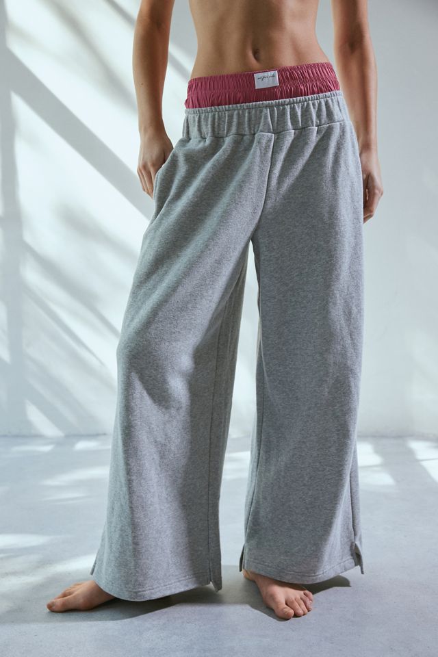 Out From Under Hoxton Layered Boxer Wide Leg Sweatpant | Urban