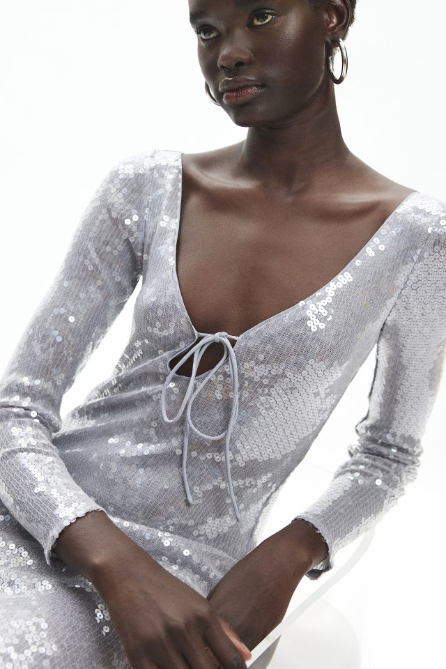Bardot Verona Sequin Long Sleeve Maxi Dress #1