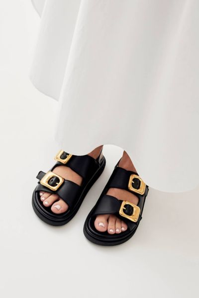 ALOHAS Dalia Leather Slingback Buckled Sandal