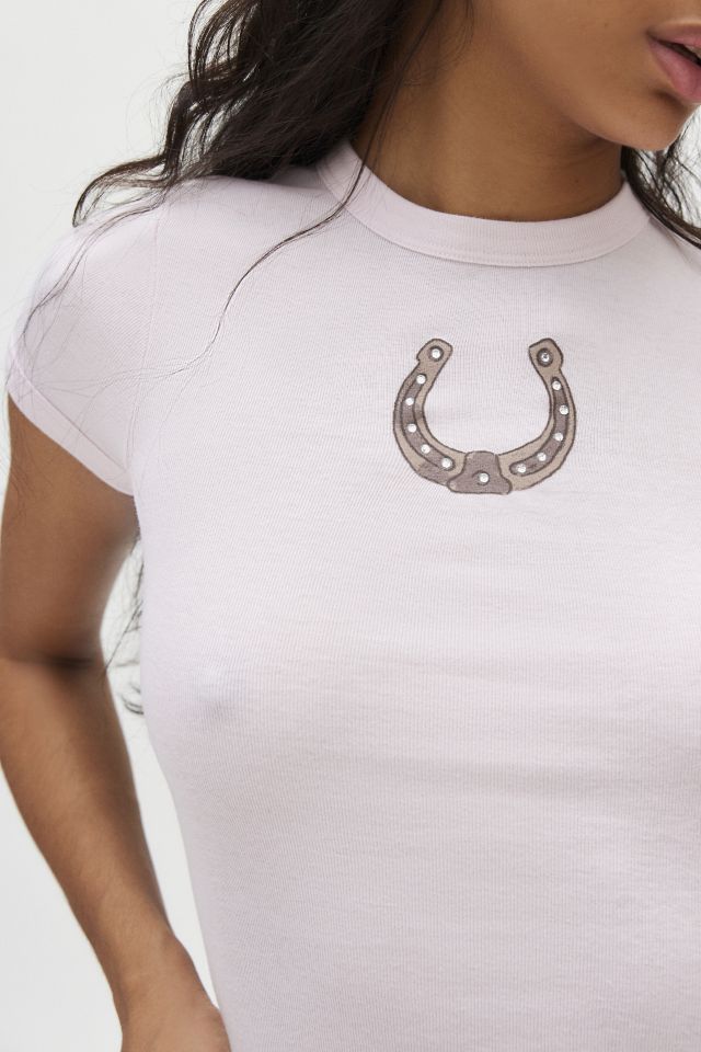 Kimchi Blue Horseshoe Graphic Baby Tee #2