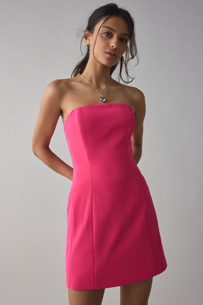 Karoline 3D Flower Strapless Mini Dress Pink main image 1
