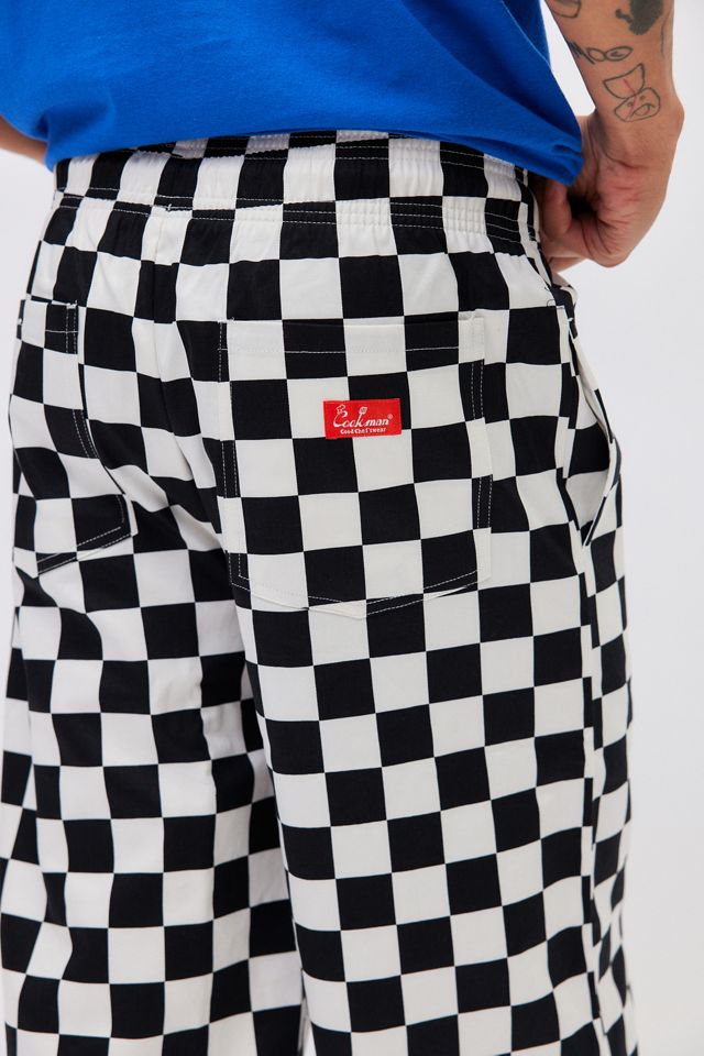 Cookman Checkerboard Wide Chef Pant Urban Outfitters