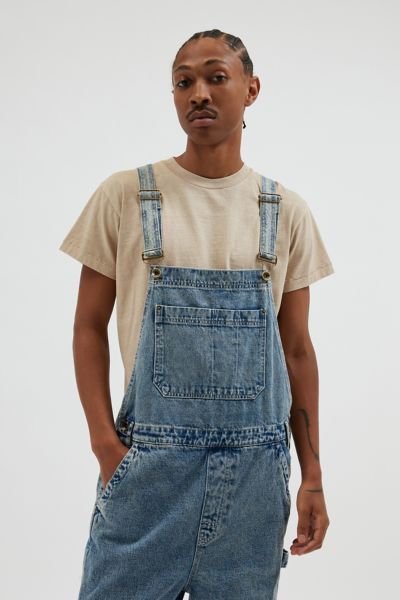 BDG NITRO BAGGY DENIM UTILITY OVERALL IN VINTAGE DENIM LIGHT, MEN'S AT URBAN OUTFITTERS 