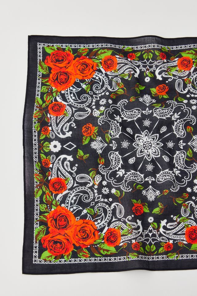 Paisley Rose Cotton Bandana #2
